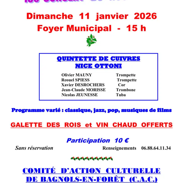 13ème Concert du Nouvel An_Bagnols-en-Forêt