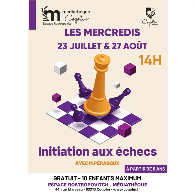 Initiation aux échecs enfants_Cogolin
