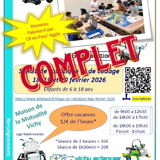 Stages février 2026 COMPLET