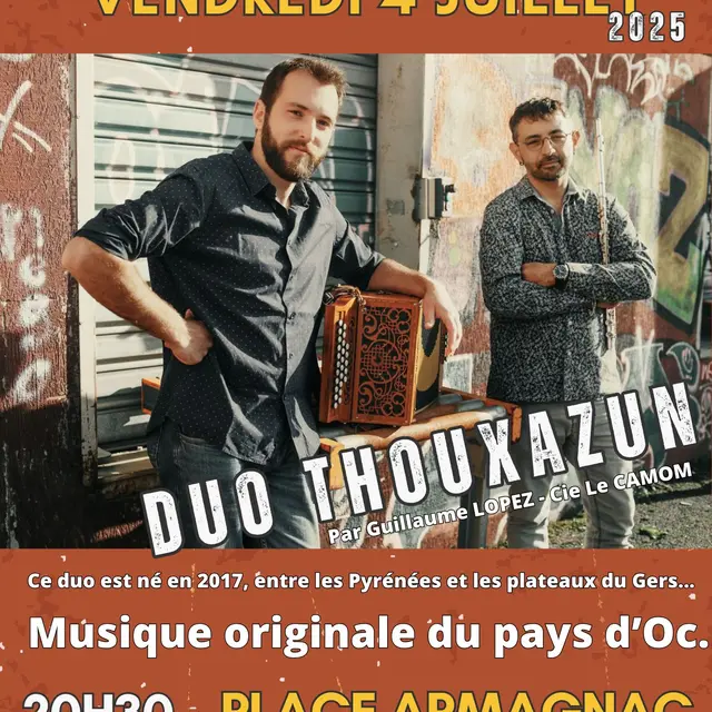 Concert Duo THOUXAZUN par G. LOPEZ à Barbotan-les-Thermes_Cazaubon