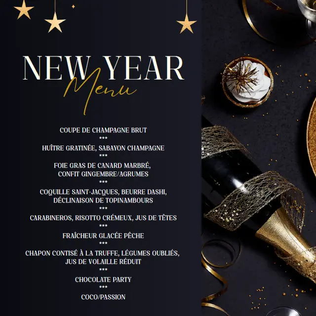 Menu Nouvel an
