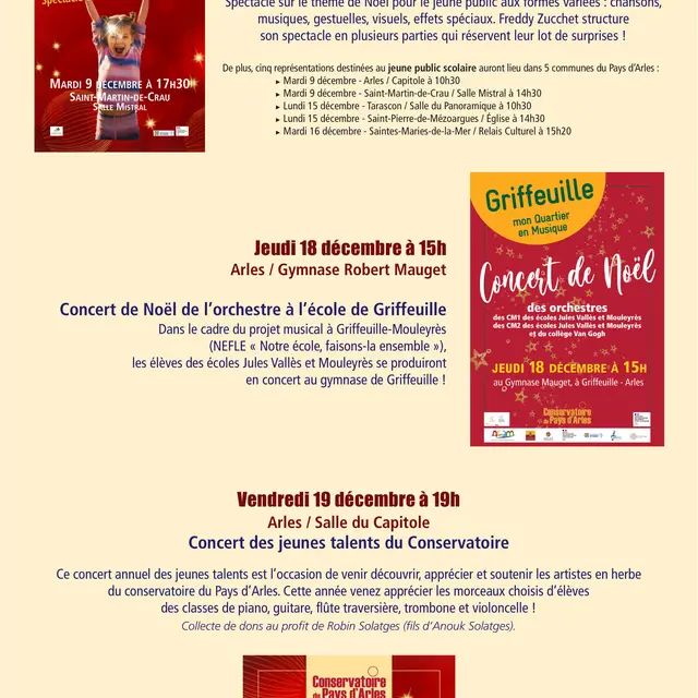 Les rendez-vous de décembre 2025 du Conservatoire_Arles