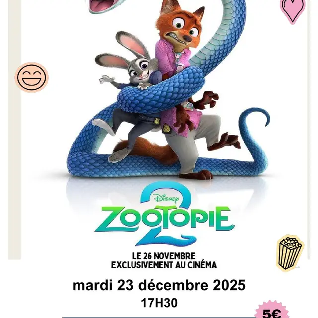 Cinéma à Valdeblore ZOOTOPIE 2_Valdeblore