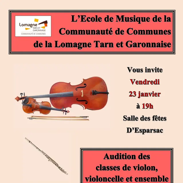 Audition des classes violon, violoncelle et ensemble Croch'Band_Esparsac