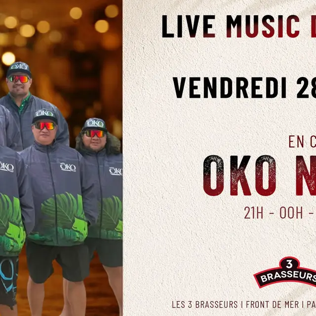 Oko Nui en concert aux 3 Brasseurs Tahiti_Papeete