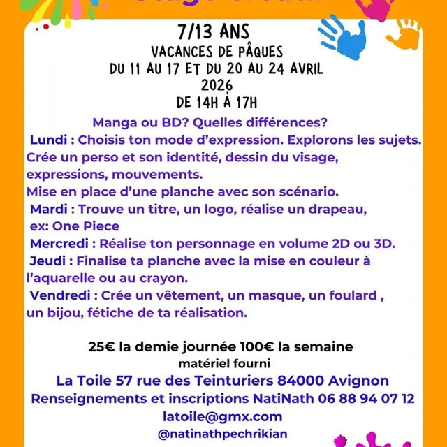 Stage créatif jeune public - Manga et BD_Avignon