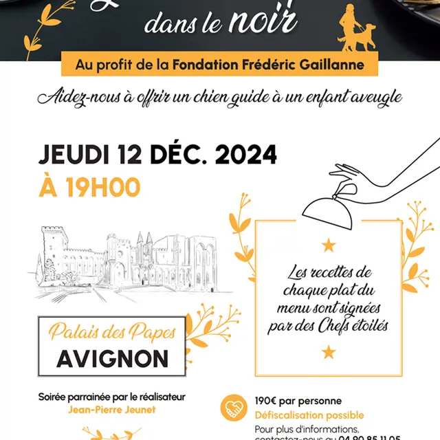 Dîner gastronomique dans le noir au Palais des Papes_Avignon
