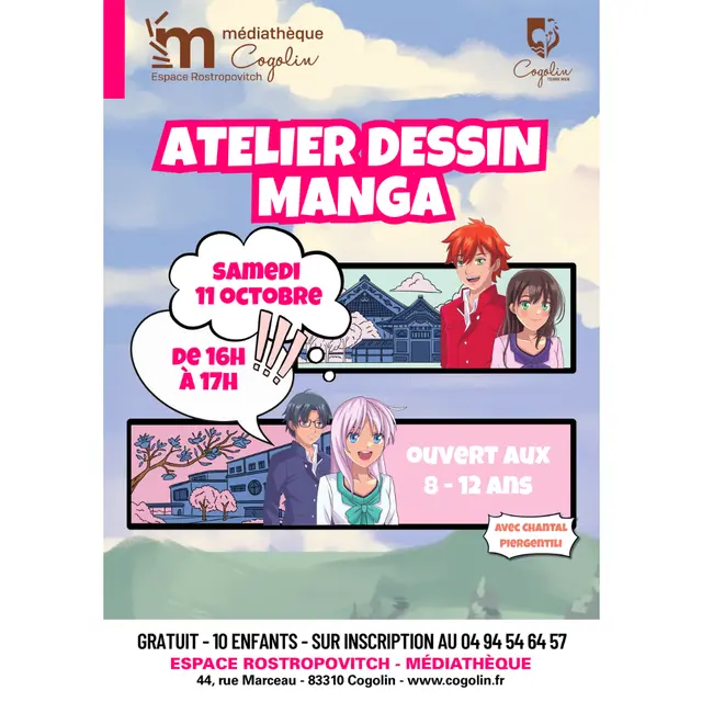 Atelier dessin manga enfants_Cogolin