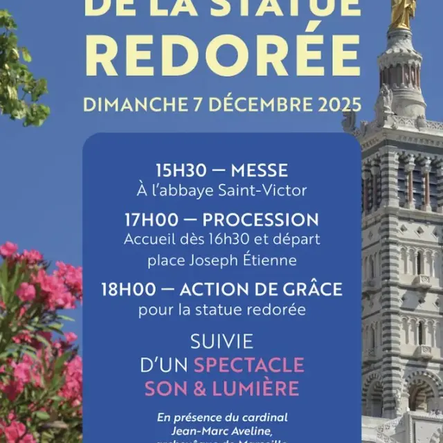 Inauguration de la statue redorée - Basilique Notre-Dame de la Garde_Marseille