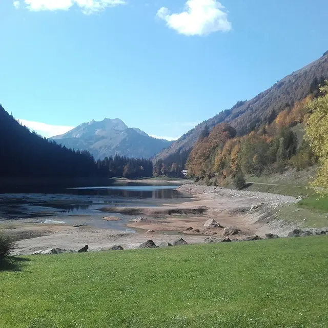 Assèchement du lac de Montriond