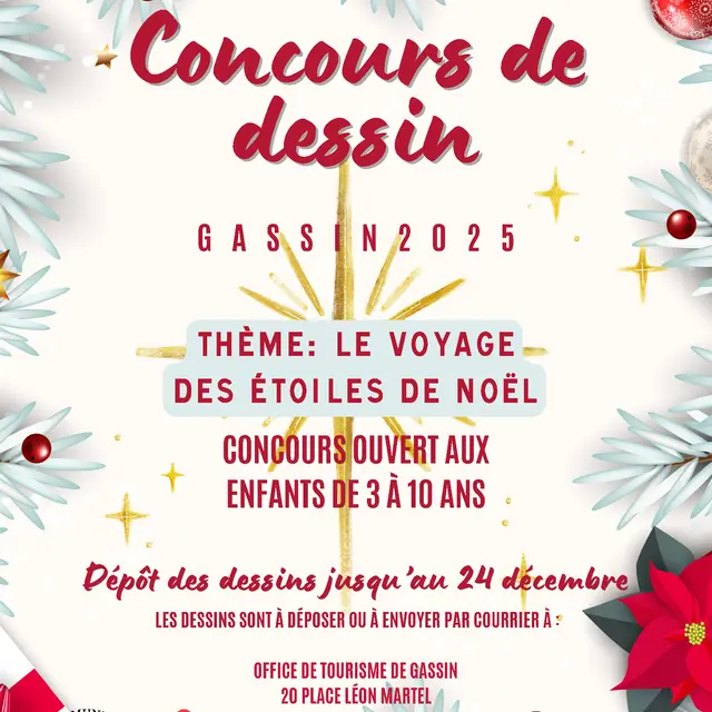 concours de dessin de Nöel - Le voyage des étoiles de Noël_Gassin