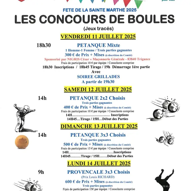 Concours de boules de la Sainte Marthe