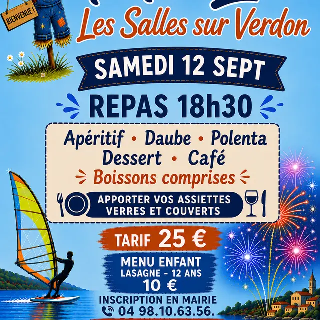 Fête du lac de Sainte-Croix- Repas et feu d'artifice_Les Salles-sur-Verdon