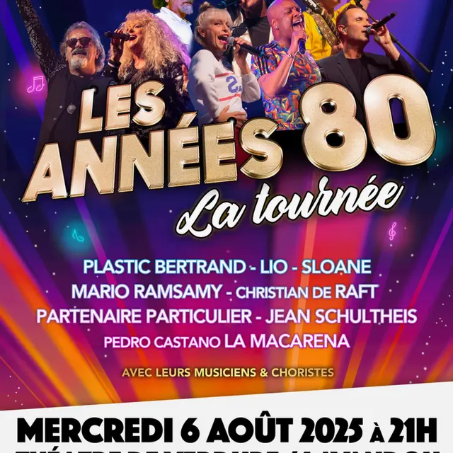 Concert Les années 80, la tournée au théâtre de verdure_Le Lavandou