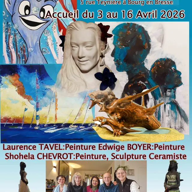 Affiche Exposition de peinture, sculpture, Céramiste_Bourg-en-Bresse