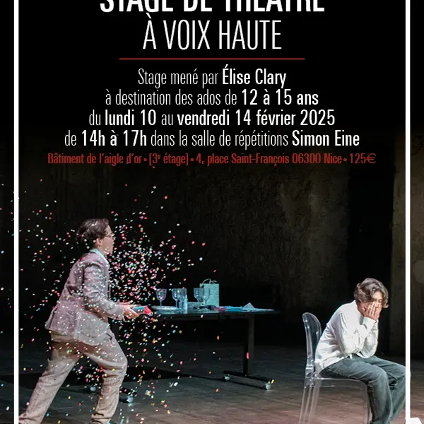 Stage de théâtre À Voix haute - Adolescents_Nice