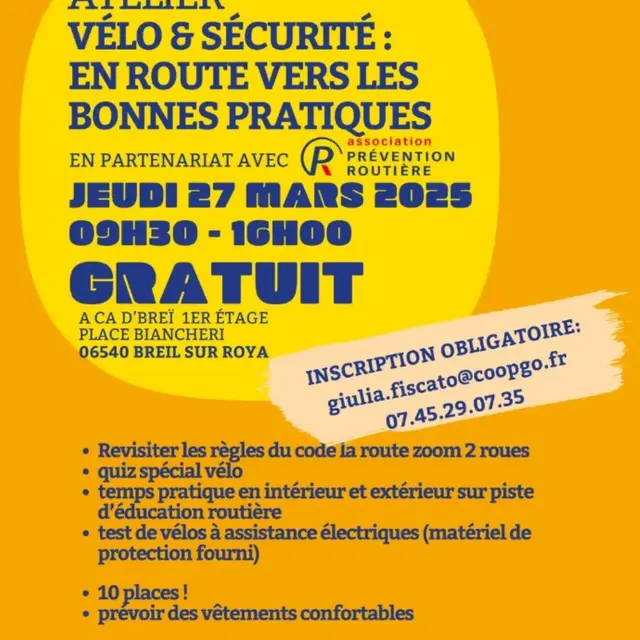 Atelier vélo & sécurité_Breil-sur-Roya