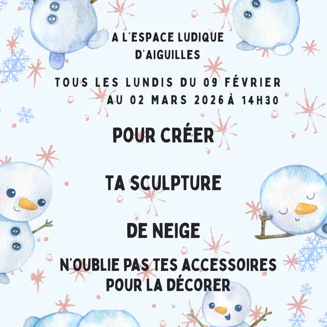 Atelier sculpture de neige