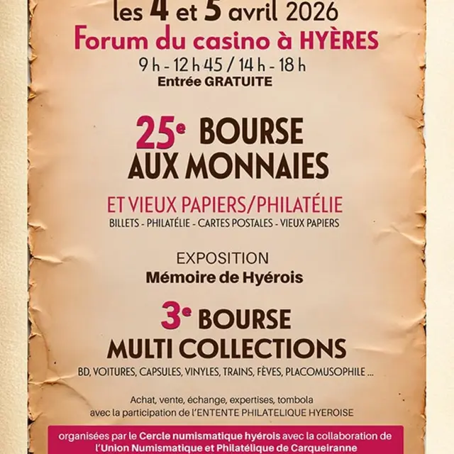 25e Bourse aux monnaies - Philatélie et vieux papiers_Hyères