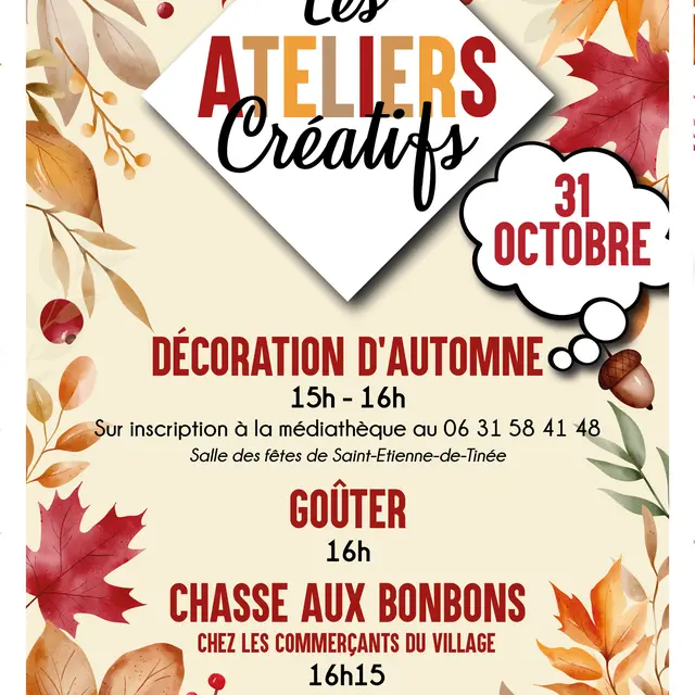 Ateliers créatifs Automne et chasse aux bonbons_Saint-Étienne-de-Tinée