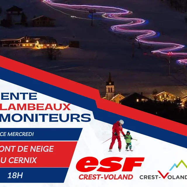 Descente aux flambeaux des moniteurs_Cohennoz