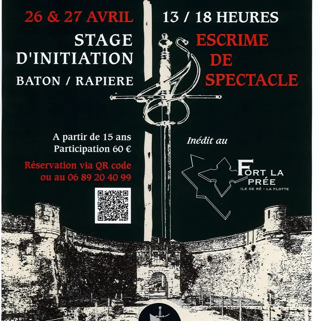 Stage d'initiation : Escrime de spectacle au Fort la Prée_La Flotte