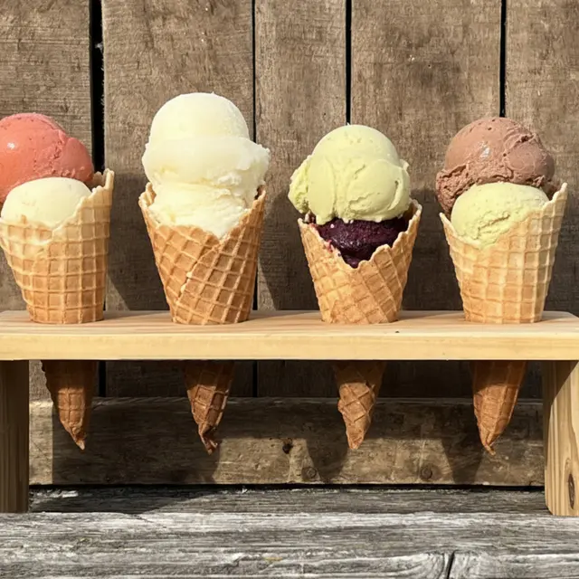 Cornets de glaces et sorbets champêtres