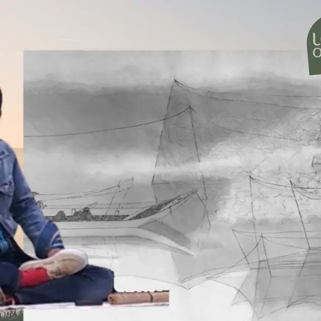 Peinture encre de Chine à Loire Odyssee