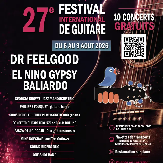 Festival international de guitare - Soirée du 9 aout - 3 Concerts gratuits_Montauroux