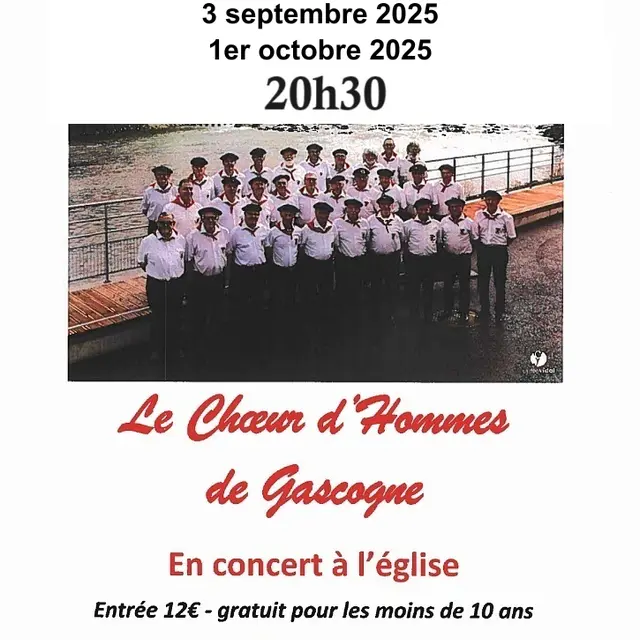 Concert Choeur d'Hommes de Gascogne à l'église de Barbotan-les-Thermes_Cazaubon