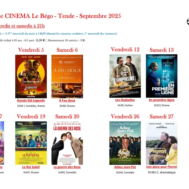 Séances de cinéma à Tende_Tende