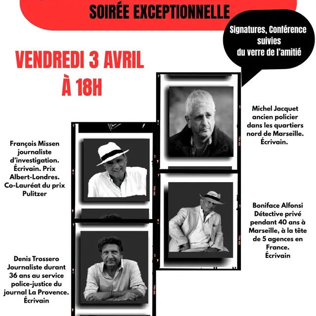 Séance dédicace, conférence : Denis Trossero, François Missen, Michel Jacquet, Boniface Alfonsi,_Barjols