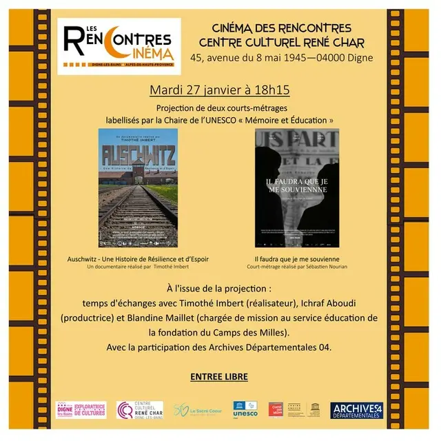 Rencontres Cinéma - Mémoire et éducation_Digne-les-Bains