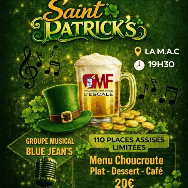 Affiche soirée Saint Patrick