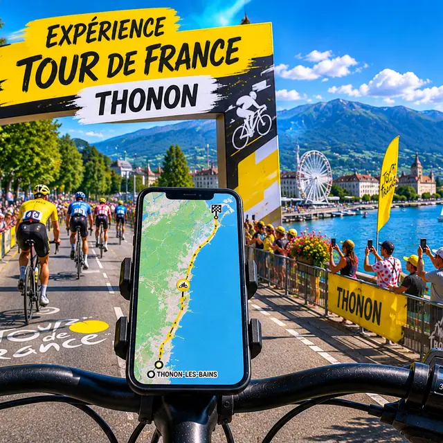 Parcours du Tour de France à Vélo Électrique avec GPS_Thonon-les-Bains