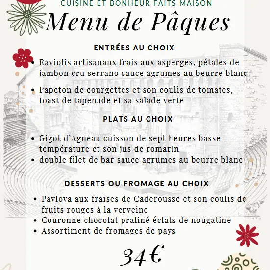 Pâques au restaurant l'Amarena_Orange