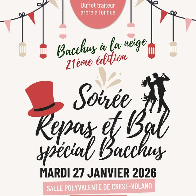 Soirée repas et bal spéciale Bacchus_Crest-Voland
