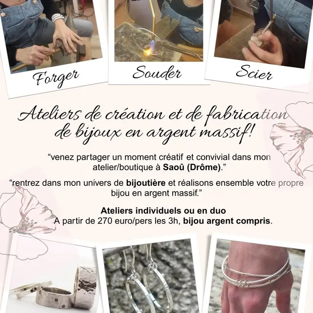 Atelier de création et de fabrication de bijoux en argent massif_Saoû