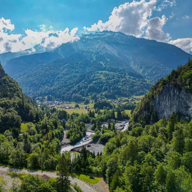 Les Gorges des Tines vue de drone