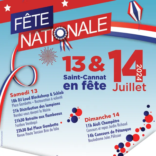 Affiche Fête nationale Saint-Cannat