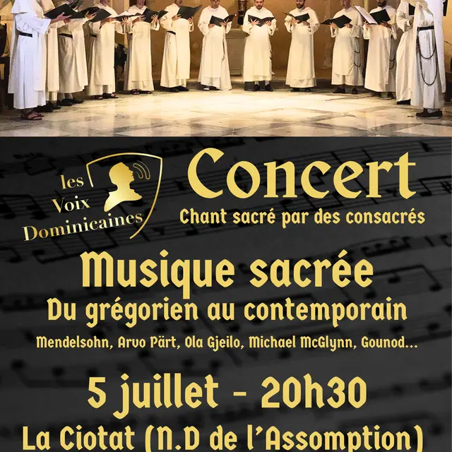 Concert de musique sacrée par les Voix Dominicaines