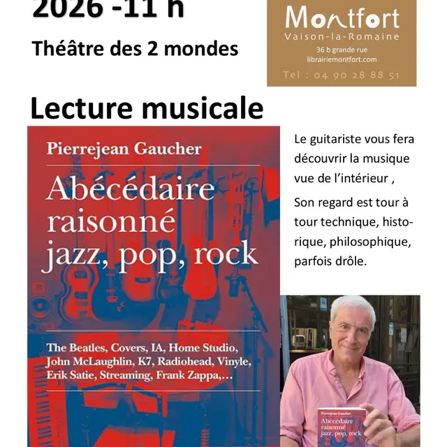 Lecture musicale avec Pierrejean Gaucher_Vaison-la-Romaine