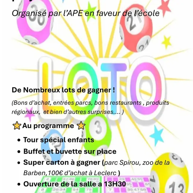 Loto en faveur de l'école de Saint Christol_Saint-Christol