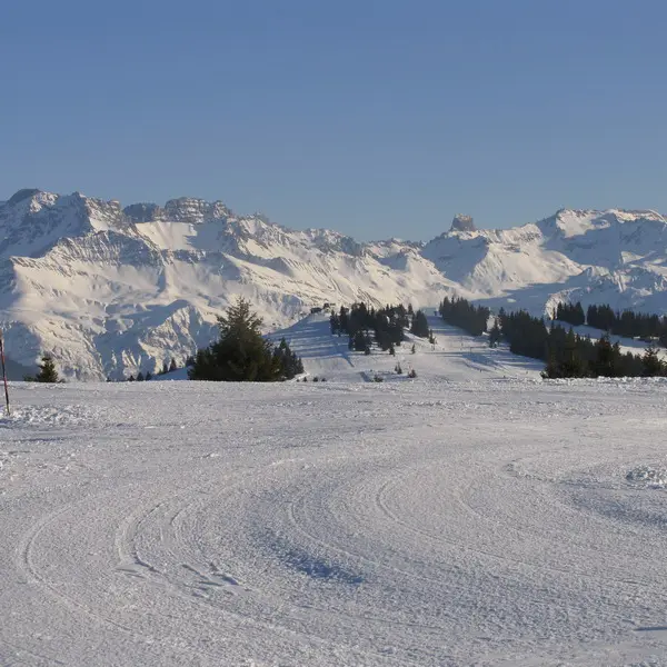 Circuit panoramique de plan chardon face au mont-blanc_Les Saisies