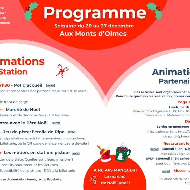 Programme des animations aux Monts d'Olmes_Montferrier