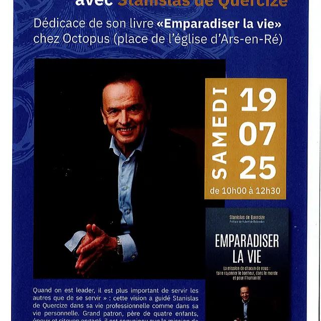 Rencontre et dédicace avec Stanislas de Quercize