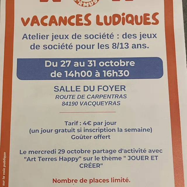 Ateliers jeux de société_Vacqueyras