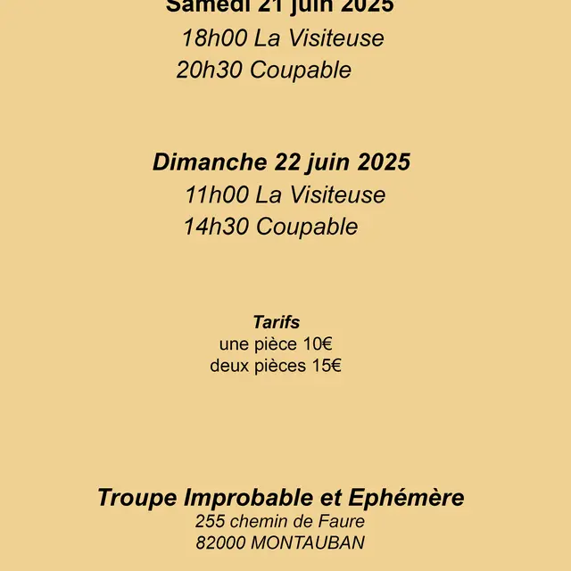 programme du samedi 21 juin