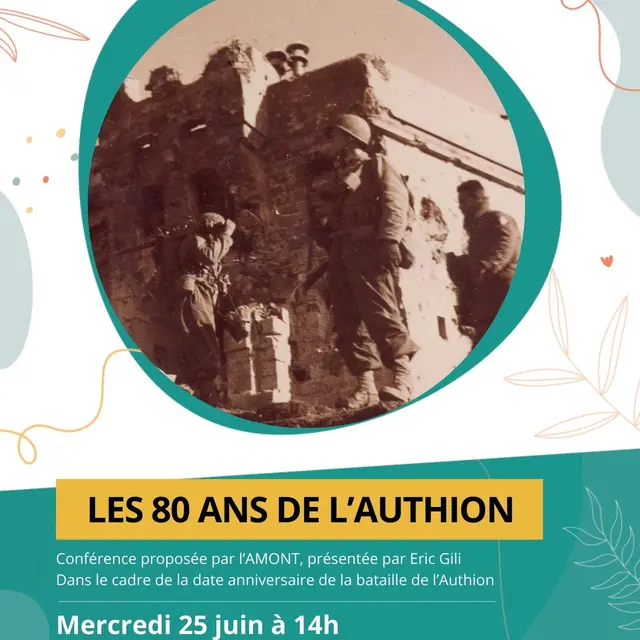 Conférence - « Les 80 ans de l'Authion »_Saint-Martin-Vésubie