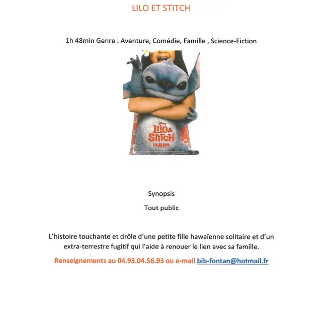 Cinéma : Lilo & Stitch_Fontan